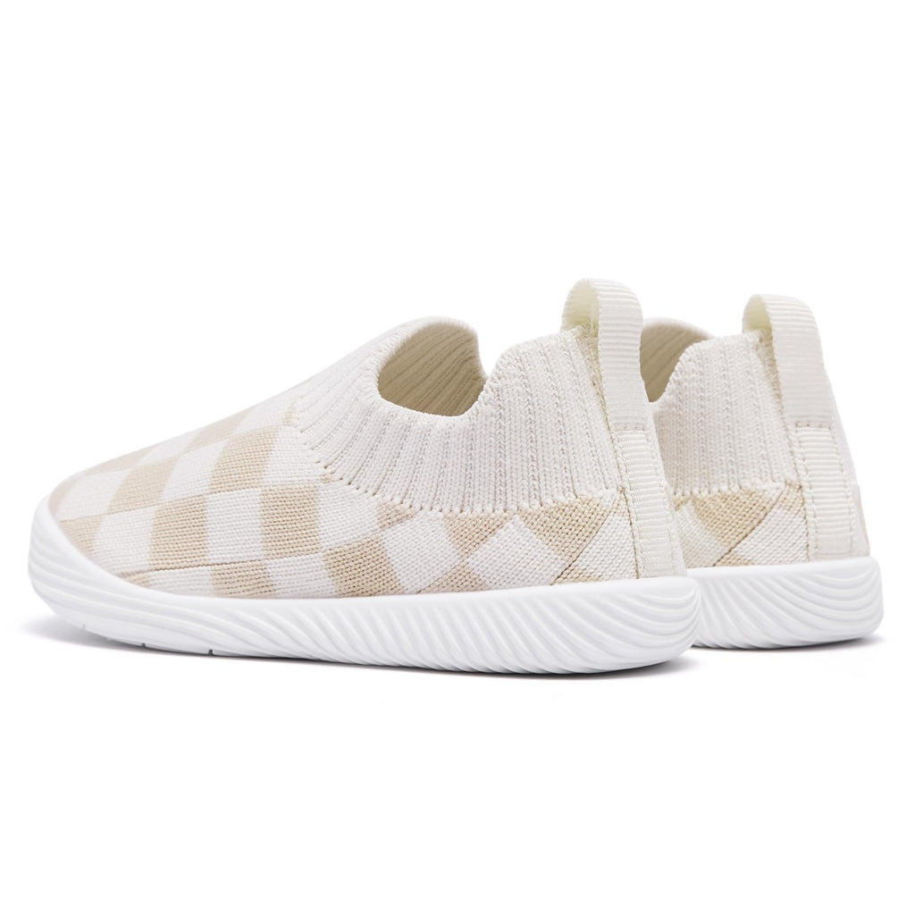 MORENDL Toddler Shoes Baby Walking Sock Shoes Non-Slip Breathable Boys & Girls Sneakers Infant Tennis Shoe Beige Size 8