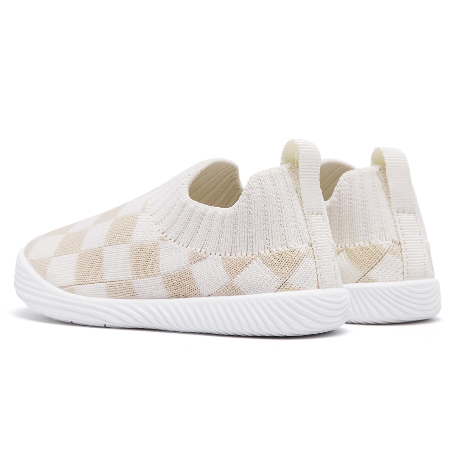 MORENDL Toddler Shoes Baby Walking Sock Shoes Non-Slip Breathable Boys & Girls Sneakers Infant Tennis Shoe Beige Size 8
