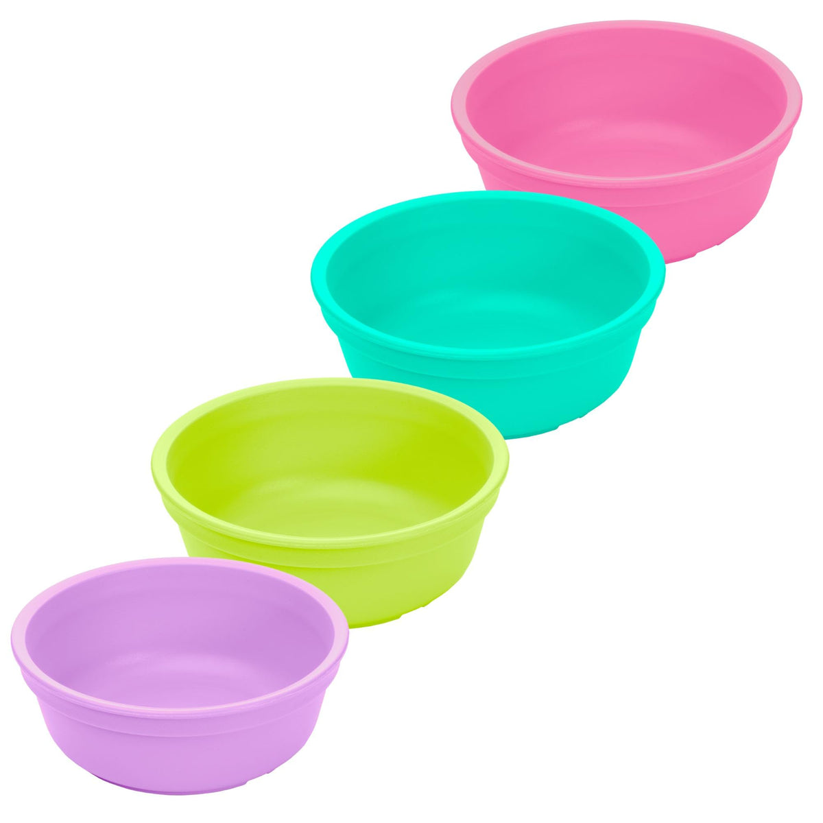 Re-Play 12 oz. Toddler Bowls Set of 4 - Kids Deep-Walled, Durable & Reusable Snack and Meal Bowls, Dishwasher & Microwave Safe, BPA-Free, Made in USA from Recycled Plastic, Christmas