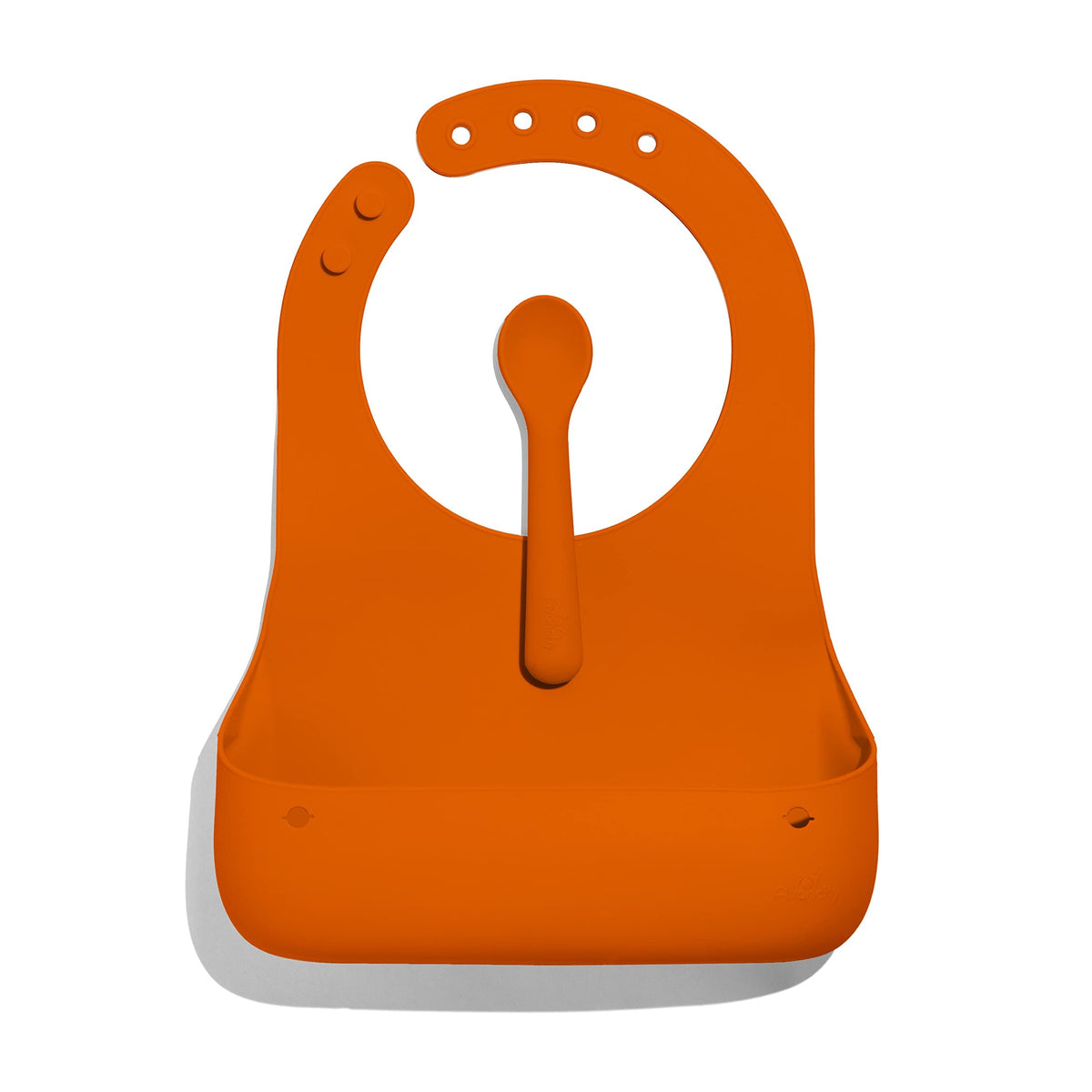 Avanchy Baby & Toddler Silicone Bib with Food Catcher & Spoon, Yellow
