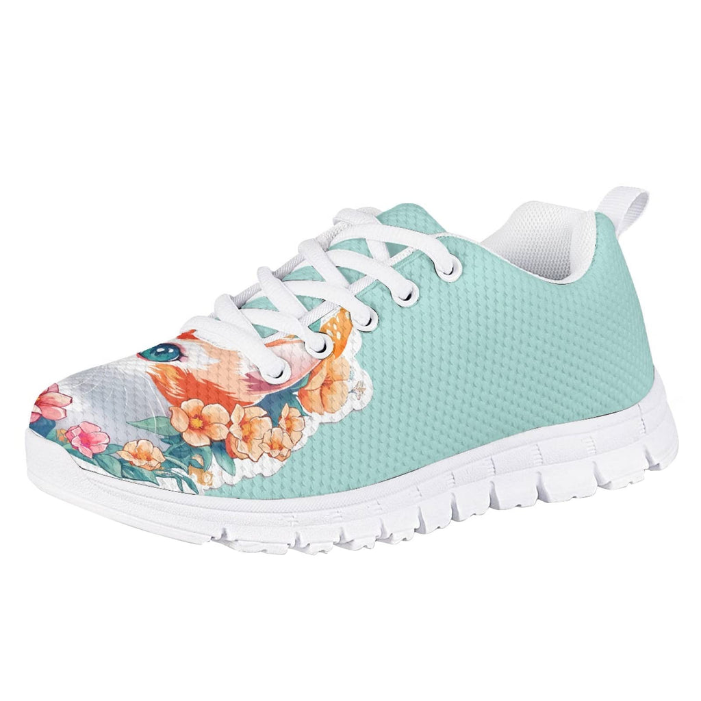 MARSVOVO Toddler Girl Slip On Sneakers Lightweight Breathable Athletic Slip On Girl Running Shoes Comfortable Classic Lace-up Resistant Tennis Sport Shoes Cute Cat Flower Design Size 11.5 US
