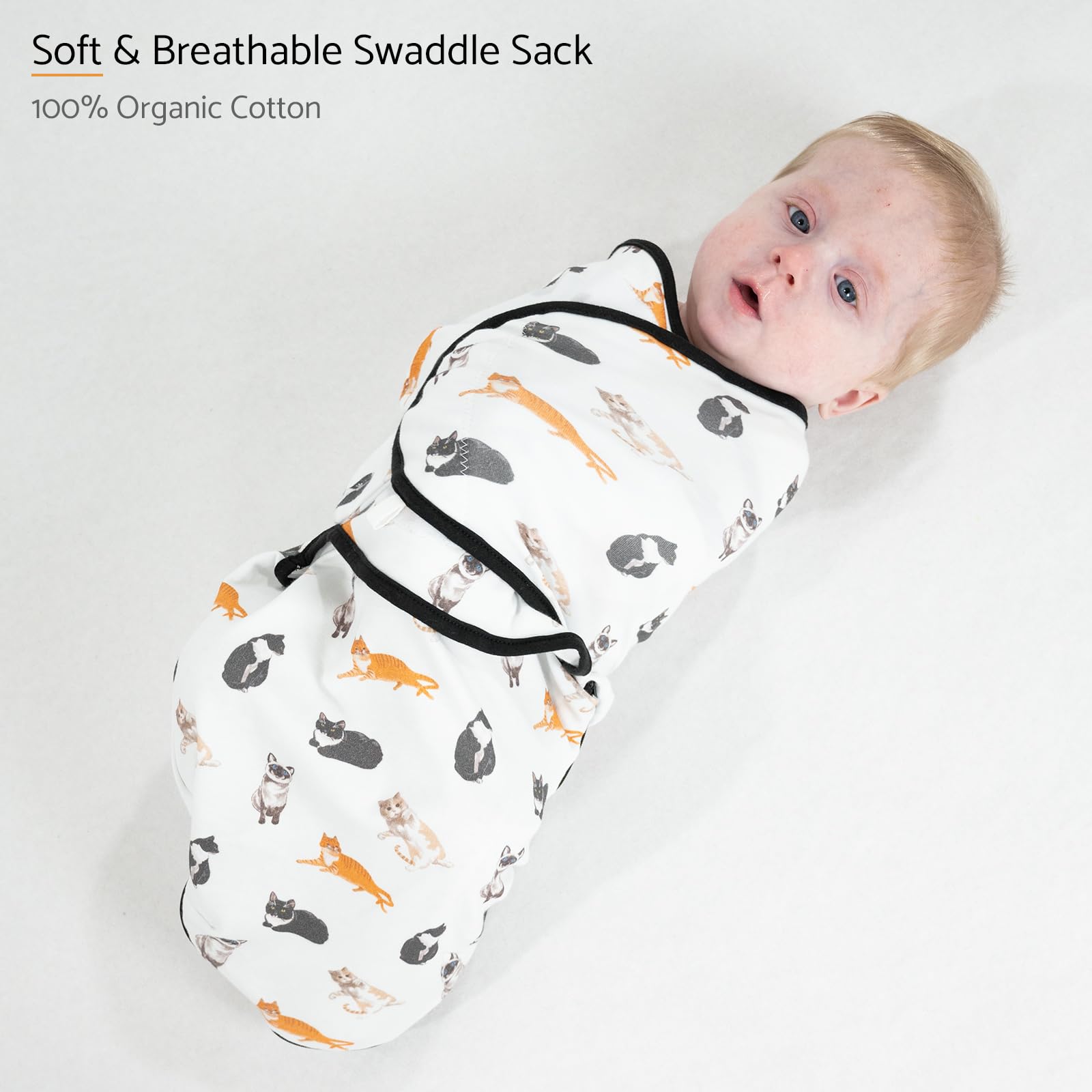 LollyBanks Newborn Swaddle,100% Organic Cotton Baby Swaddle for Newborn