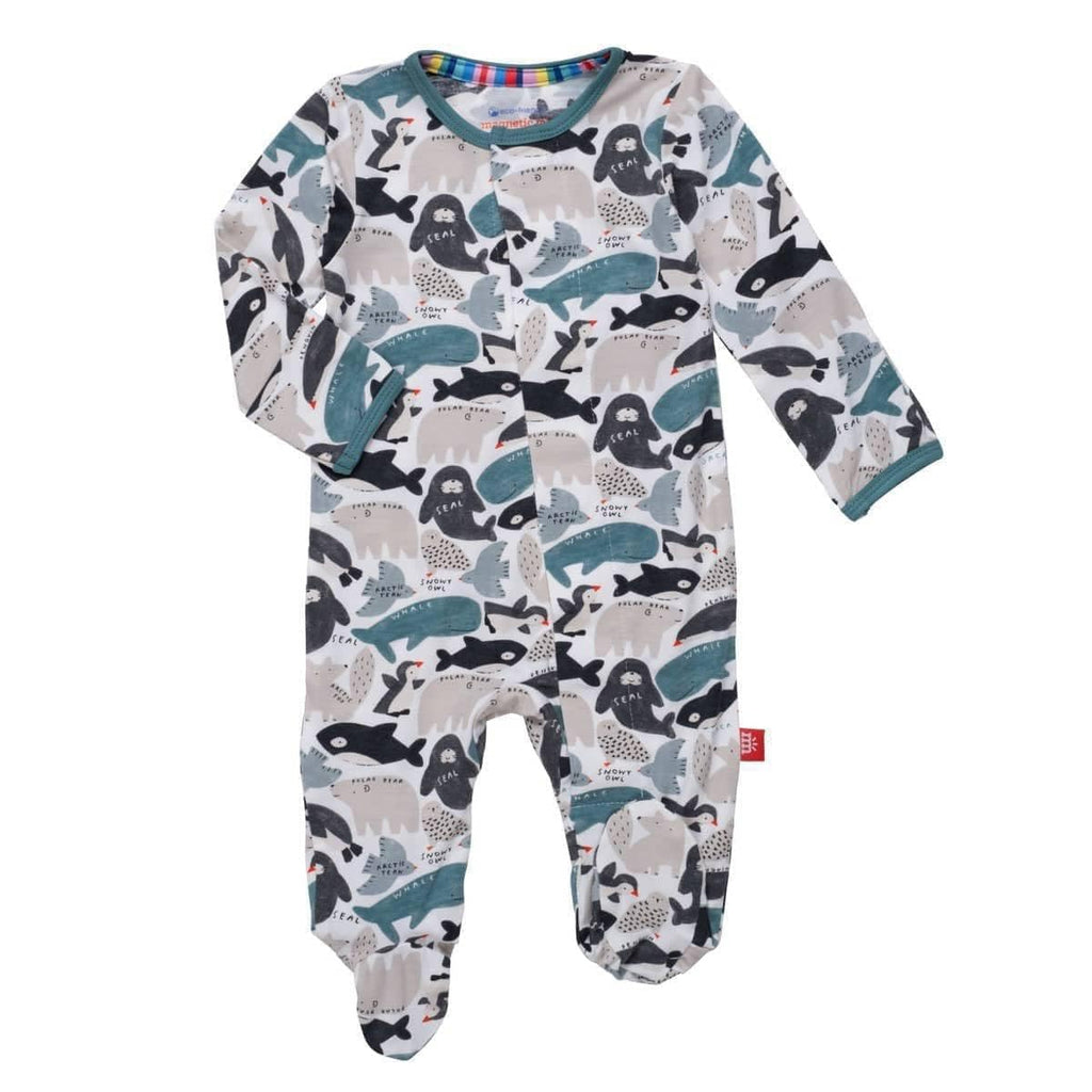 Magnetic Me Girls Modal Magnetic Baby Footie Pajamas | Silky Soft Modal Fabric | Soluna | 12-18 Months