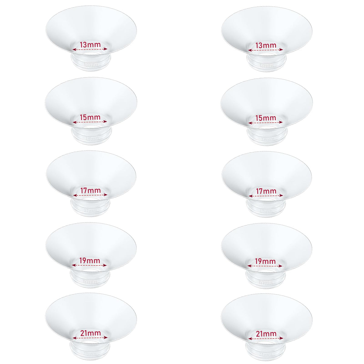 IVARONAL Flange Insert 2PCS 14mm Compatible with Momcozy M9/M6/M5/S12 Pro/V1 Pro/V2 pro, Spectra/Medela/Elvie/NCVI/TSRETE/eufy/Lansinoh/Paruu/MomMed Breast Pump 24mm Shields/Flanges (2pcs-14mm)