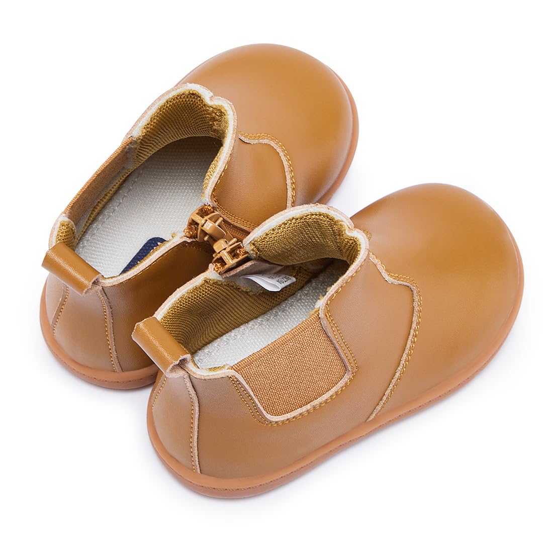 BMCiTYBM Baby Girls Boys Boots High Top First Walking Shoes Brown Size 18-24 Months Toddler