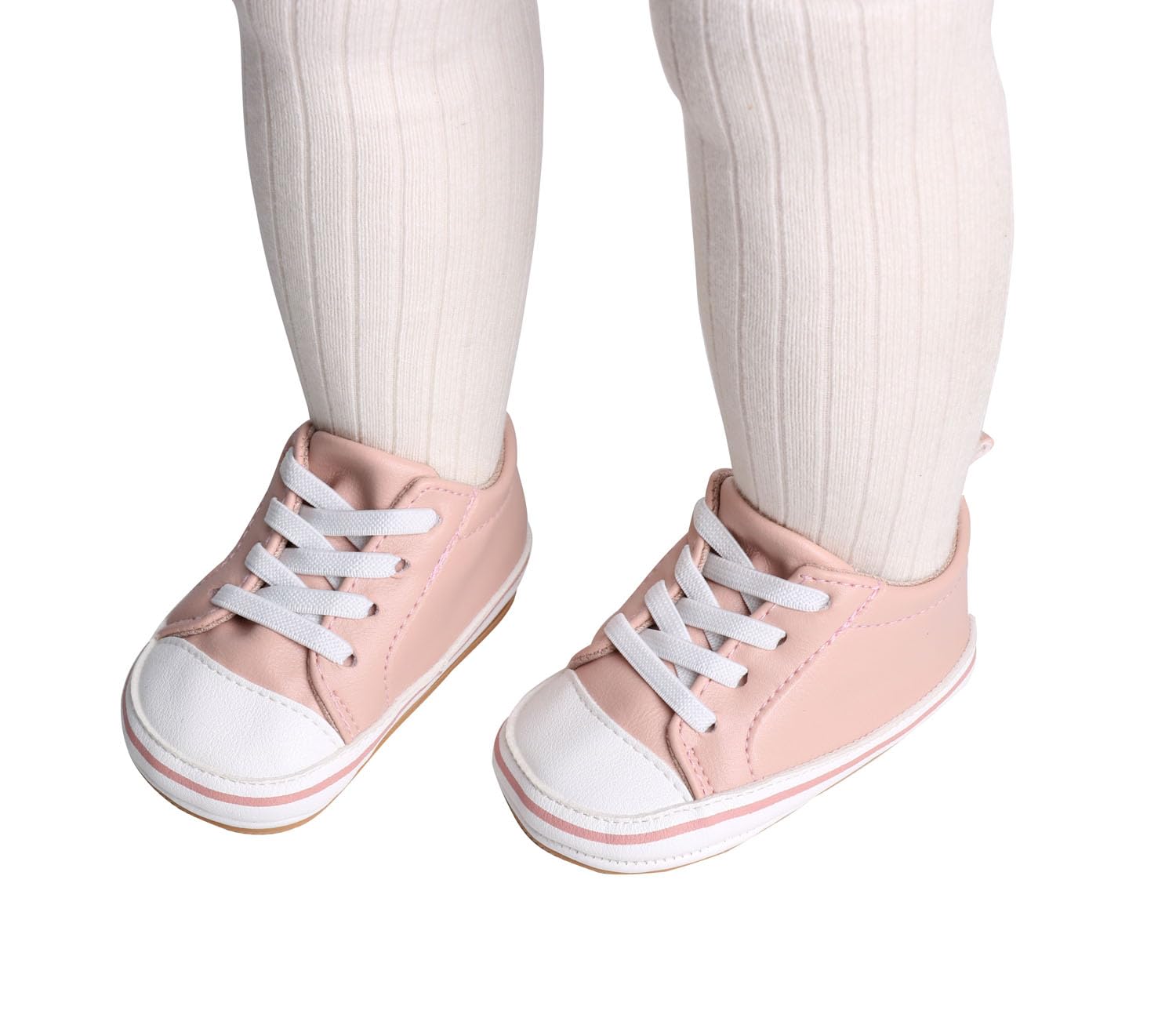 LONSOEN Baby Boys Girls First Walking Shoes Infant Outdoor Sneakers,BAY244 Pink 6-12 Months