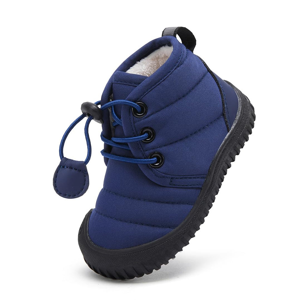 BMCiTYBM Toddler Baby Snow Winter Boots Boys Girls Shoes Non Slip First Walking Infant 2 2.5 3 3.5 Years Navy Size 9 Toddler