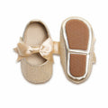 Soft Sole Leather Gold Baby Shoes - Infant Baby Walking Shoes Moccasinss Rubber Sole Crib Shoes(Gold,6-9 Months Infant)