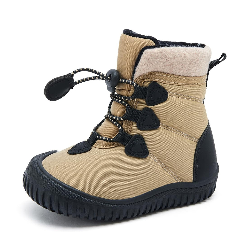 BMCiTYBM Toddler Baby Snow Winter Boots Shoes Boys Girls Cold Weather Baby Faux Fur Shoes 3-3.5 Years Camel Size 9 Toddler