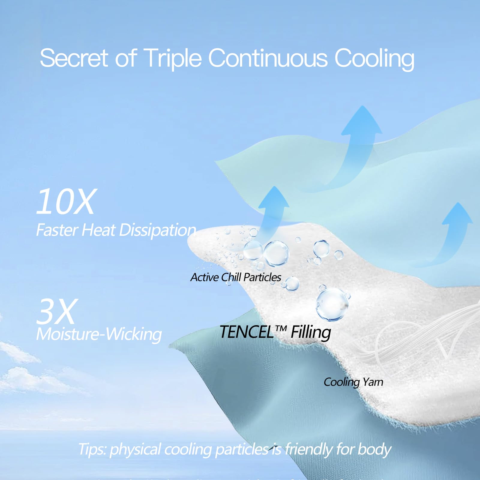 Momcozy Life CoolMurm Cooling Comforter for Hot Sleepers, King/Cali King 106"x90" Soft Breathable Pregnancy Cooling Blanket, 3-Second Cooling, 8 Hours+ Stay Cool All Night, Grey Sky Blue