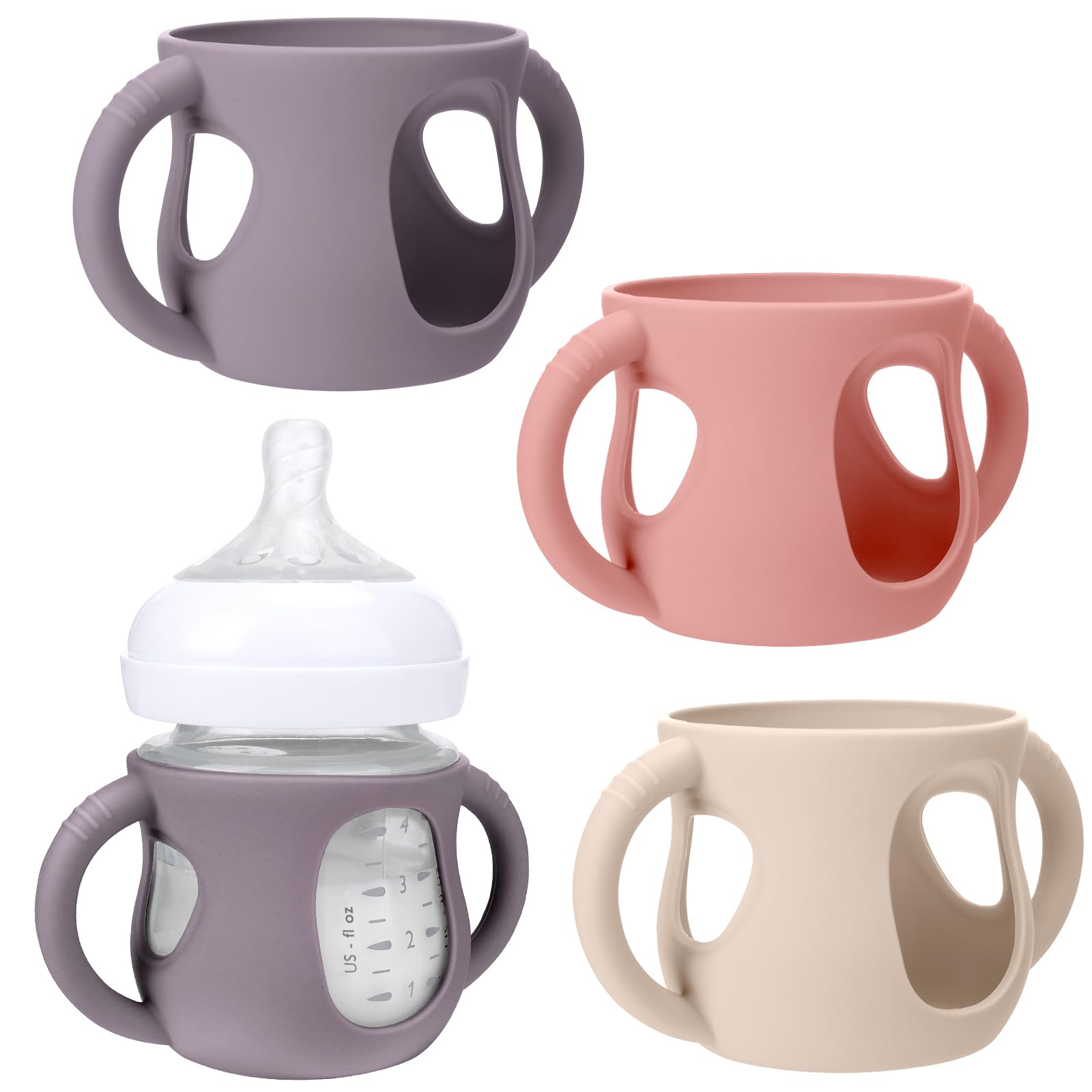 BUSOHA 3 Pack Silicone Sleeves for Philips Avent Natural Baby Bottle