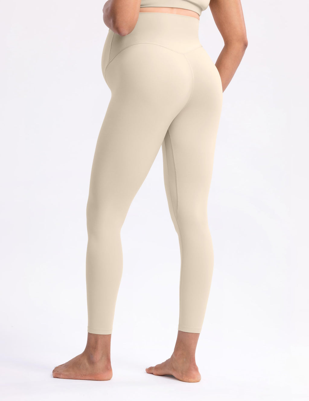 POSHDIVAH Creamluxe Maternity Leggings 25" Khaki Small