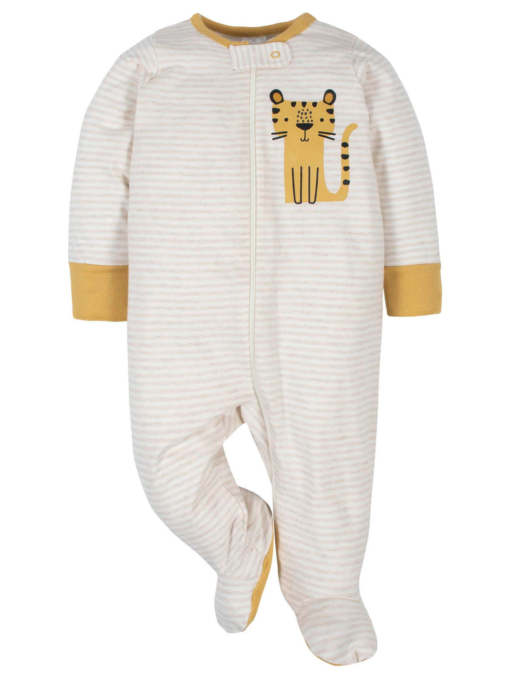 Gerber Baby Boys 4 Pack 'N Play Footie And Toddler Sleepers, Tiger Grey, Newborn US