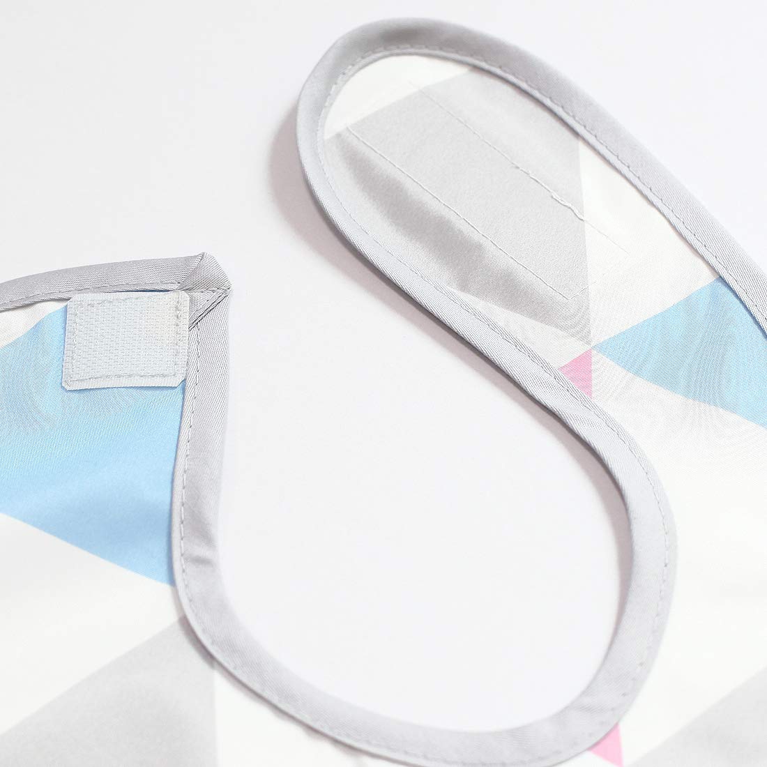 Plie Full Coverage Waterproof Feeding Bib for Toddlers – Extra Long Apron Bib for Mealtime, Self-Feeding, High Chair, Food Catcher, BPA-Free, Easy to Clean - Pink/Triangle