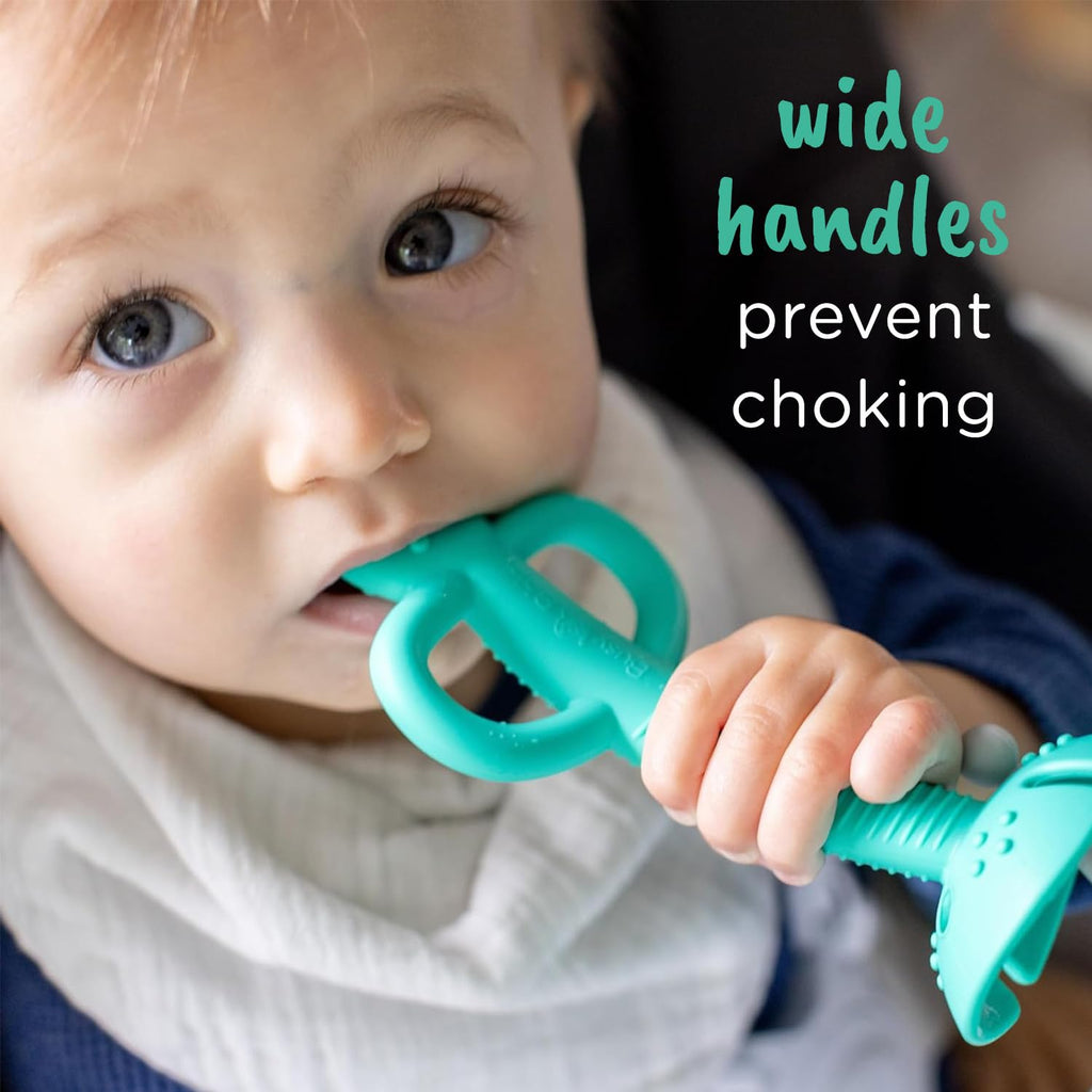 Busy Baby Teething Spoon is Dishwasher Safe in Food Grade Silicone (Tan)