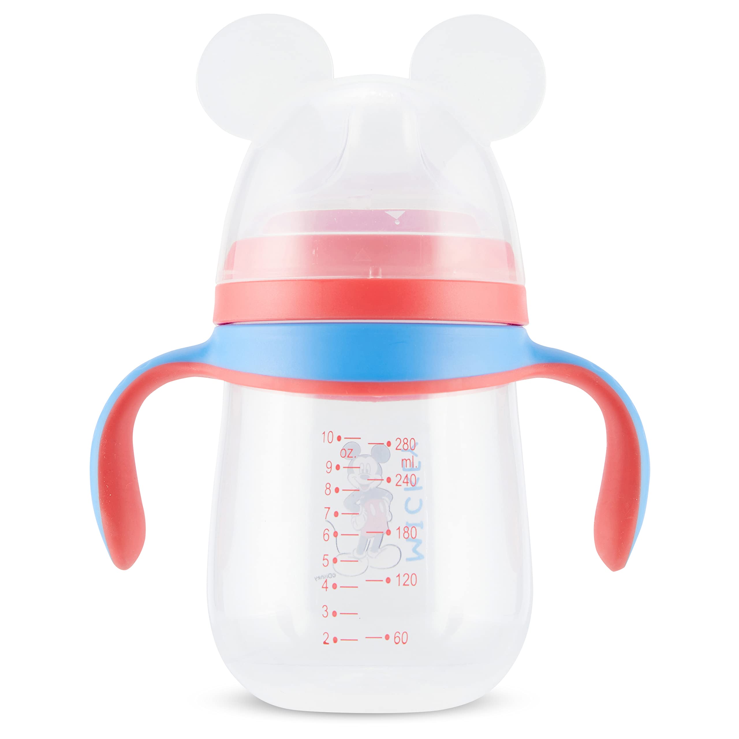 Disney Sippy Cups for Toddlers, Learner Sippy Cups for Kids with Pacifier, BPA-Free Trainer Cup with Handles, Leak-Proof Minnie Mouse and Mickey Mouse Sippy Cups, Perfect Unisex Gift for Children