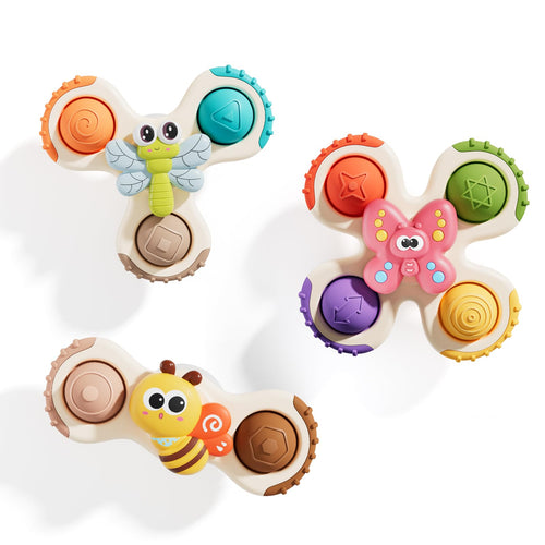 ALASOU Pop Suction Cup Spinner Airplane Travel Toys for 1 Year Old Boy Girl