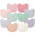 Green Sprouts Stay-Dry Waterproof Baby Bibs, 10-Pack - Rose