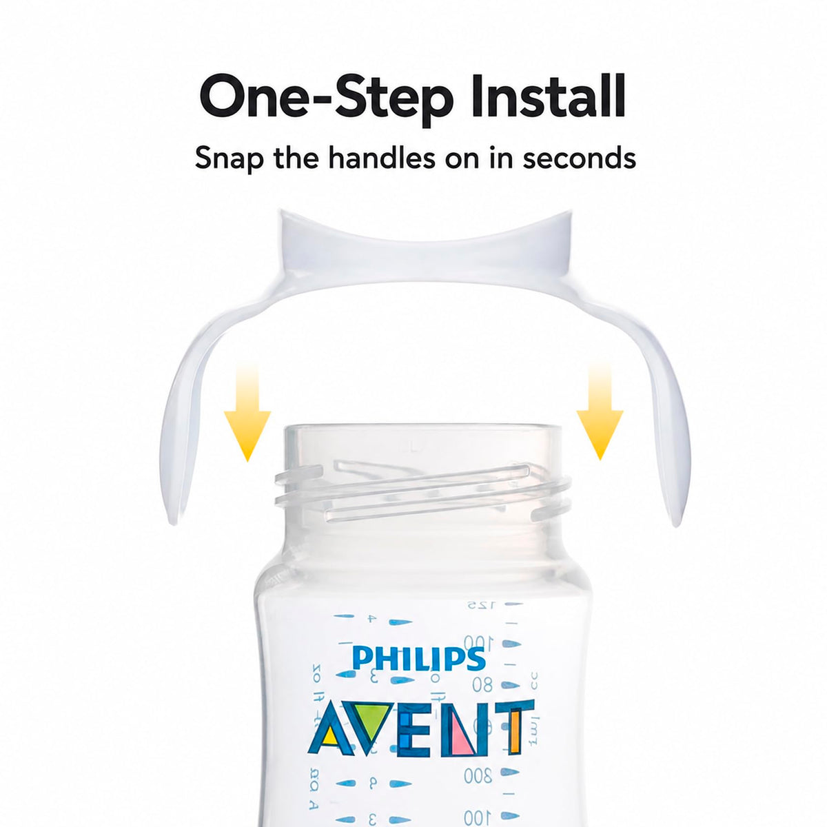 CHUBBIEE Baby Bottle Handles for Philips Avent Anti-Colic Bottles, 2-Pack