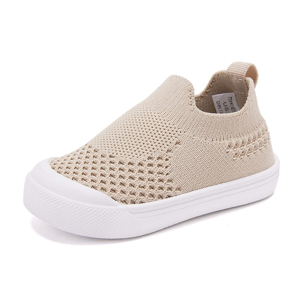BMCiTYBM Toddler Walking Shoes Baby Boy Girl Barefoot Sneakers Camel Size 8