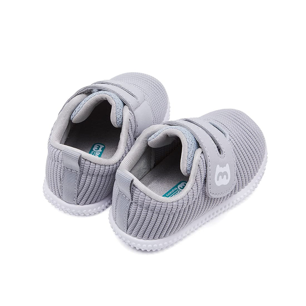 BMCiTYBM Toddler Walking Shoes Baby Boy Girl Barefoot Sneakers Grey Size 7