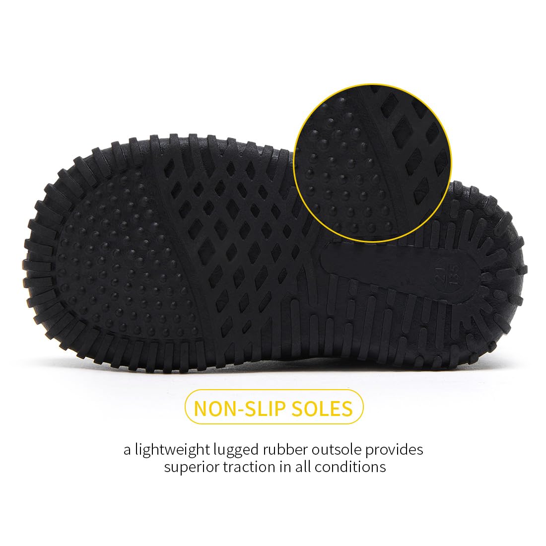 BMCiTYBM Baby Snow Winter Boots Boys Girls Shoes Non Slip First Walking Infant 6 9 12 18 24 Months Black Size 6-12 Months Infant