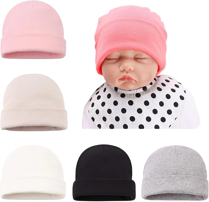 Bamery Cotton Baby Girl Hat Preemie Boys Beanie Newborn Hospital Hats Winter Infant Hats for Girls