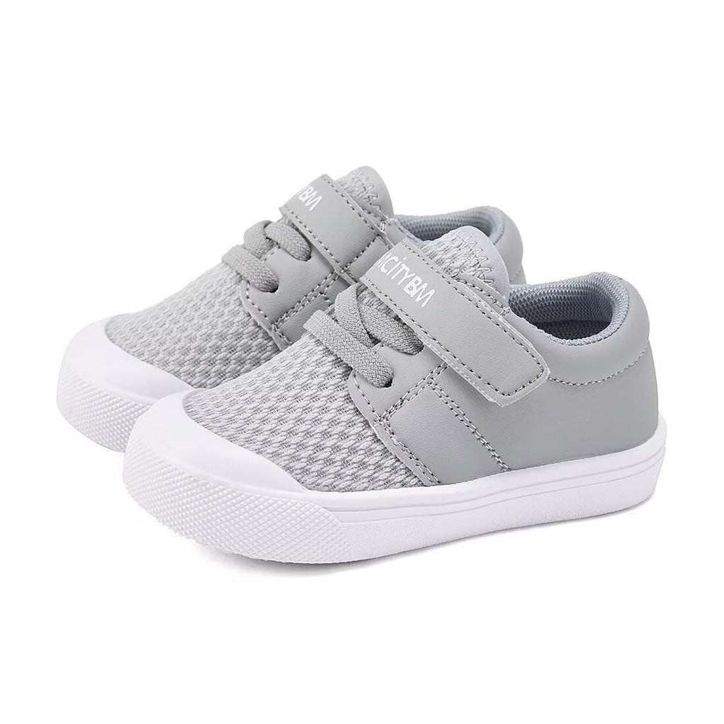 BMCiTYBM Toddler Walking Shoes Baby Boy Girl Barefoot Sneakers Grey Size 7