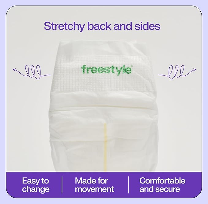 Freestyle BambooTek Diapers – (Size 2) Hyper Absorbent & Non-Toxic – Disposable Diapers for Sensitive Skin – Ultra Soft Diapers (12-18 lbs) – 192 Count