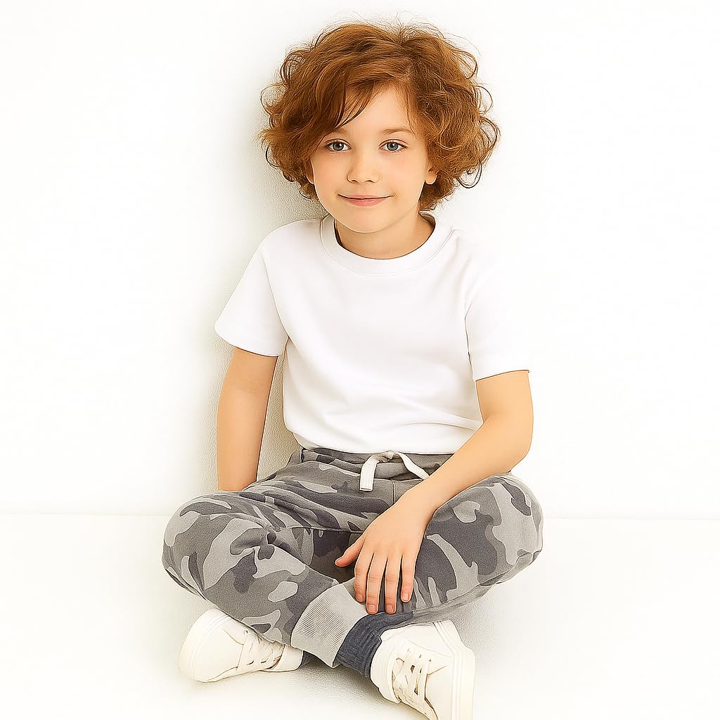 Boys Pants, Toddler 3 Pack Drawstring Elastic Sweatpants Active Joggers,4T