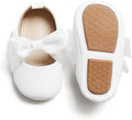 Felix & Flora Infant Baby Girl Shoes Soft Sole Toddler Ballet Flats Baby Walking Shoes(18-24 Months Infant,Silver) — 12-18 Months Wide Infant