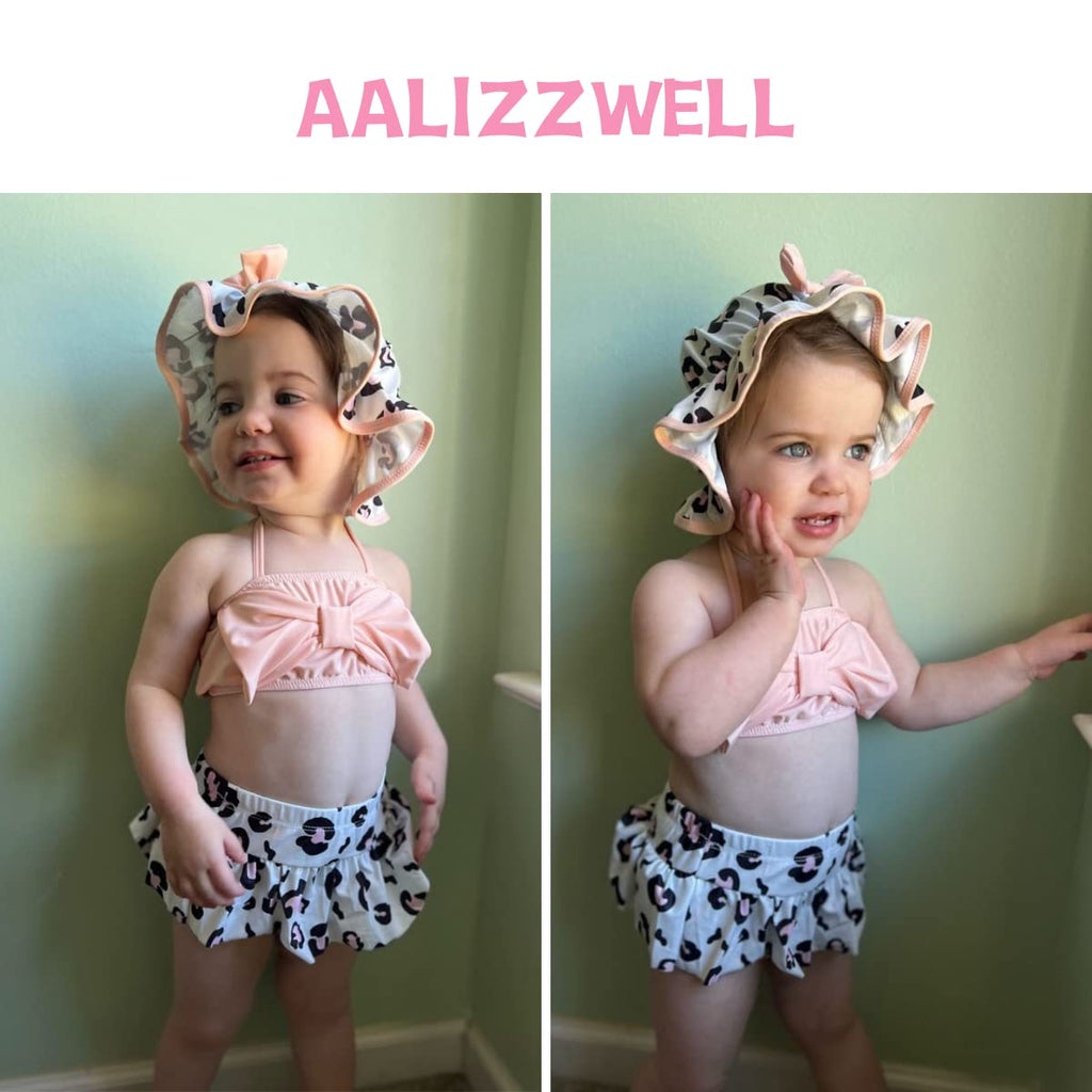Little Baby Girls Swimsuit Cow Bikini Two Pieces Bathing Suit Swimwear Summer Beach Set 18-24 Months