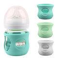 Silicone Sleeves for Avent Glass Natural Baby Bottle,3 Pack Bottles Shatter Proof Bottle Covers,Anti Flow Holder Compatible Baby Bottle 4 oz, BPA Free (Grey+Blue+Green)