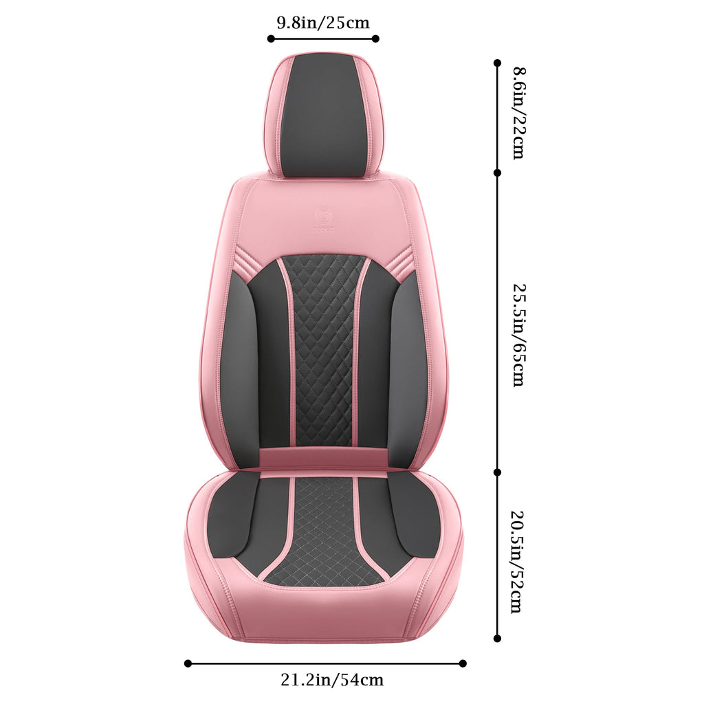Doogo Seat Covers, Car Seat Covers, Breathable Front Seat Covers, Universal Non-Slip Seat Cushion Pink Automotive Seat Covers Accessories for SUV Sedan Truck Truck-Pink/Gary