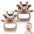 2 Pack Baby Teething Toys 0-6 6-12 Months, Adjustable Anti Dropping Wrist Teething Mittens, Food Grade Silicone Baby Chew Toys for Sucking Needs Teether for Newborns Infants Teething Relief