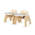 Foundations Easy Serve Low 9" Wood Feeding Chairs Highchairs, 2 Pack