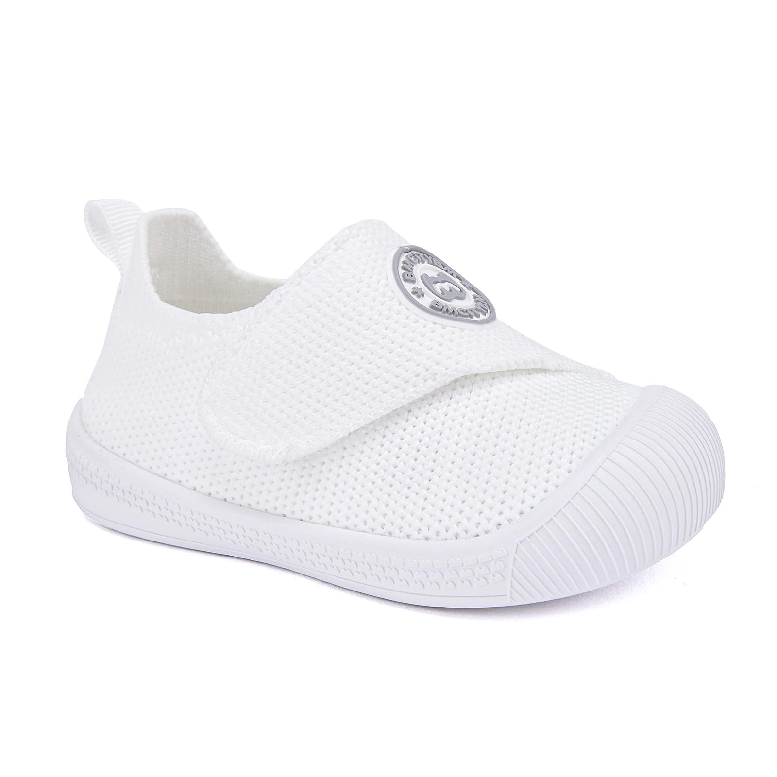BMCiTYBM Baby Walking Shoes Toddler Sneakers Unisex White Size 18-24 Months