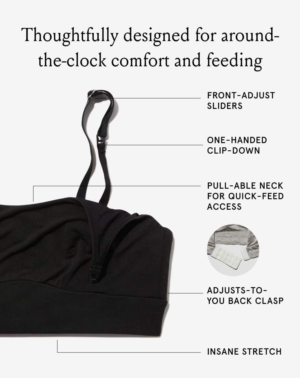 Bodily Everything Wireless Nursing & Maternity Bra with Clip Down Access, S