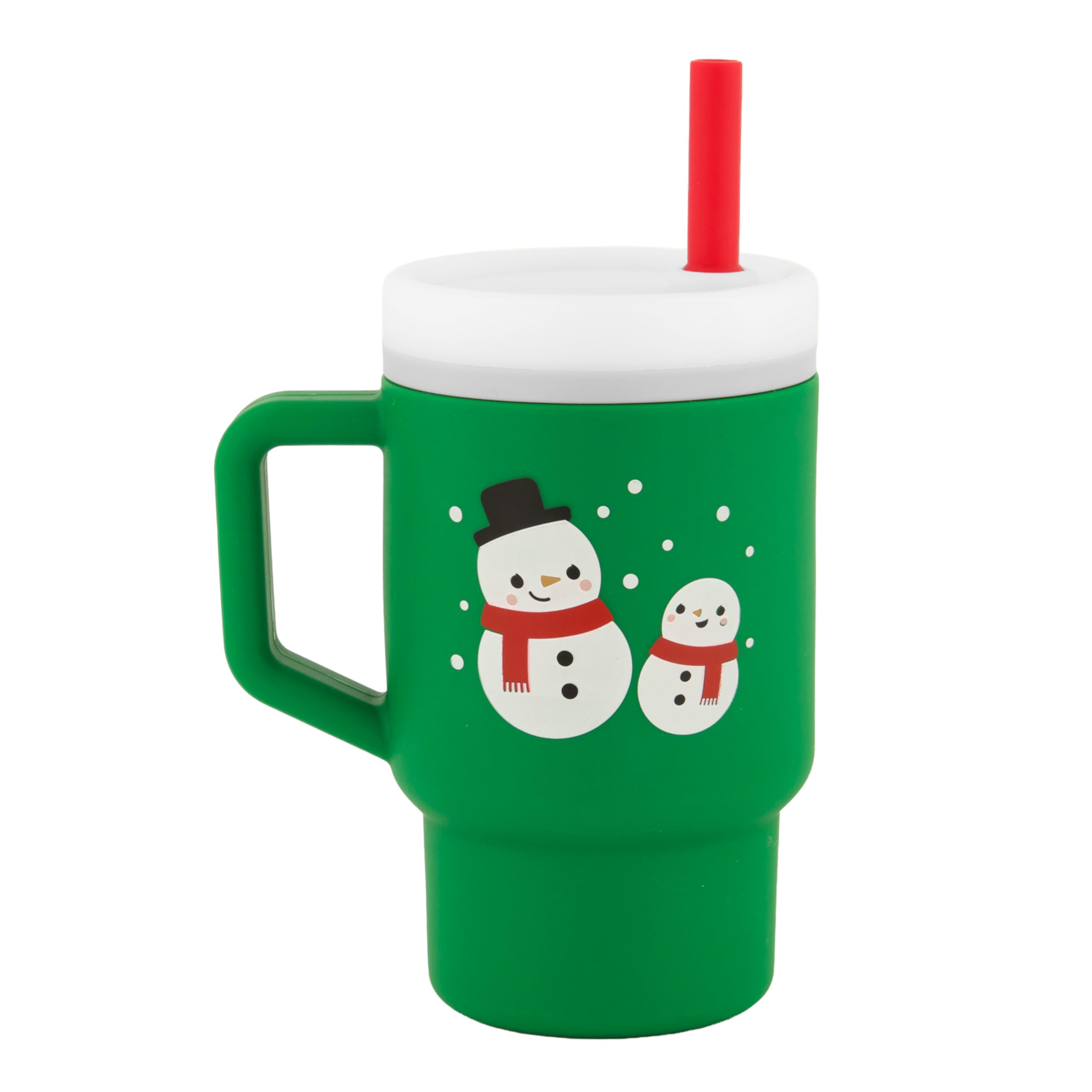 Infantino My 1st Tumbler 9 Oz Silicone Sippy Cup, Green Snow