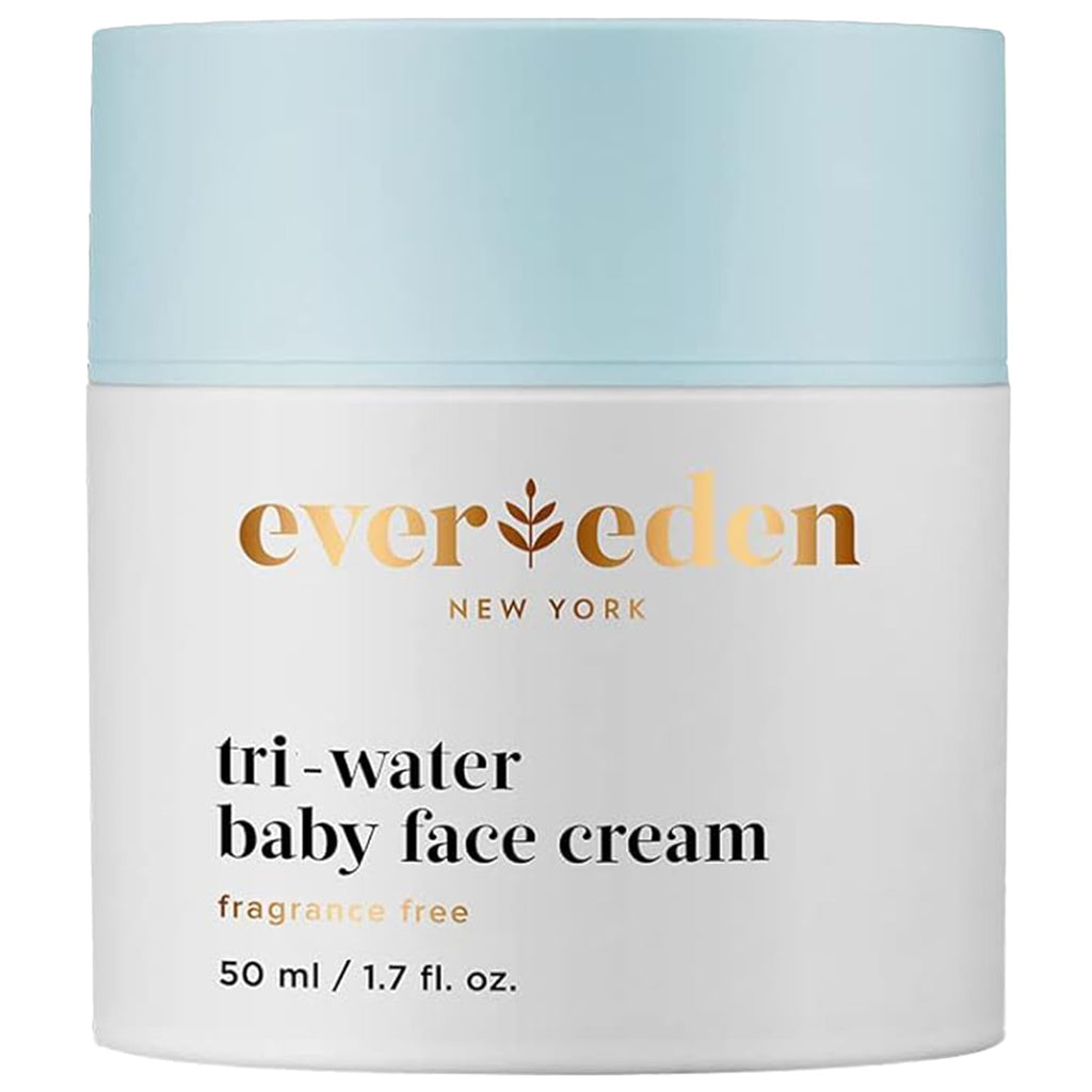 Evereden Tri-Water Baby Face Cream, Unscented & Dermatologist-Tested