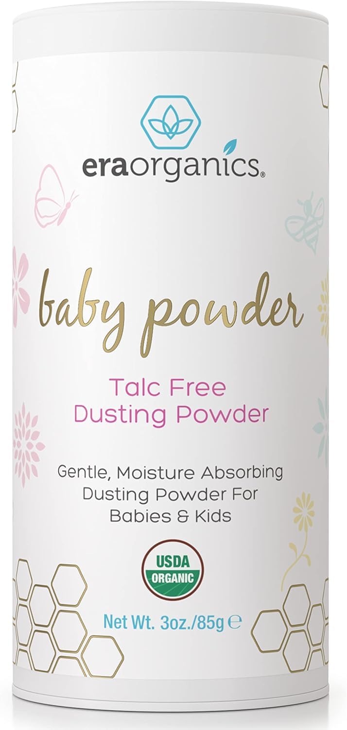 Talc-Free Organic Baby Powder - Non-Toxic Dusting Powder for Baby & Body