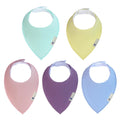 Magnetic Bandana Drool Bibs 5-pack - Magnetic Closure Baby Bibs - Safe, Easy, Chic Teething Bib
