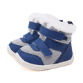 BMCiTYBM Baby Snow Winter Boots Boys Girls Shoes Warm Double Strap Non Slip First Walking Infant 6 9 12 18 24 Months Navy Size 6-12 Months Infant