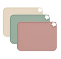 Cutebe Silicone Placemat for Toddles Kids Non-Slip Reusable Portable Kids Placemats for Dinning Table Heat Resistant Placemats, Baby Placemat Stain Resistant Silicone Mat for Dining Table 3 Pack