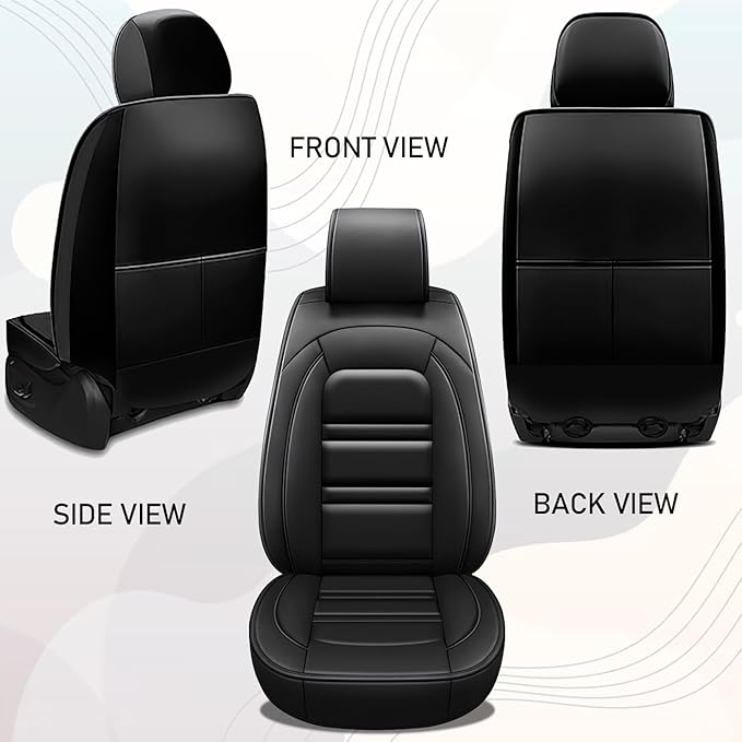 Seat Cover for Nissan Car Rogue 2008-2025 | Car Seat Covers Front Seats, Waterproof Seat Protectors, Automotive Front Seat Covers (Front Seat, Black)