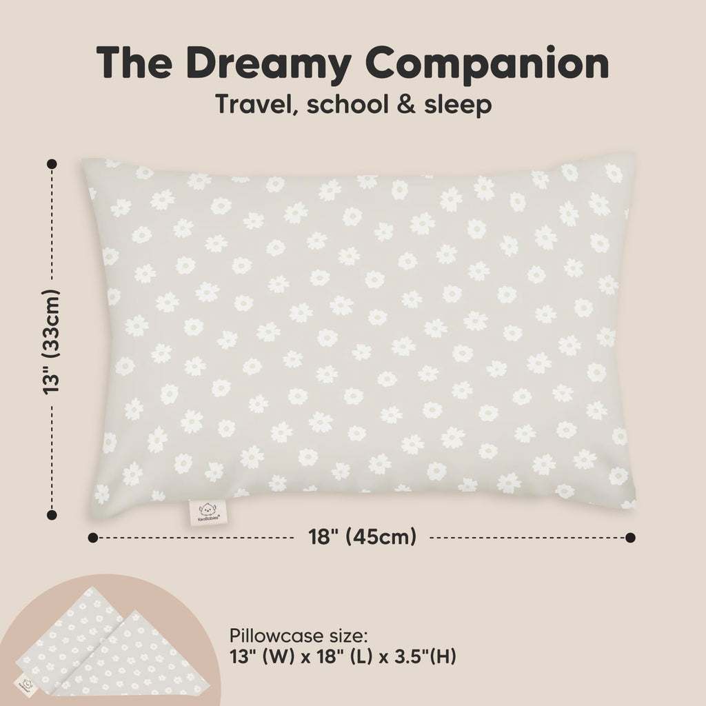 Toddler Pillow with Pillowcase, 13x18 My Little Dreamy Pillow (Meadow)