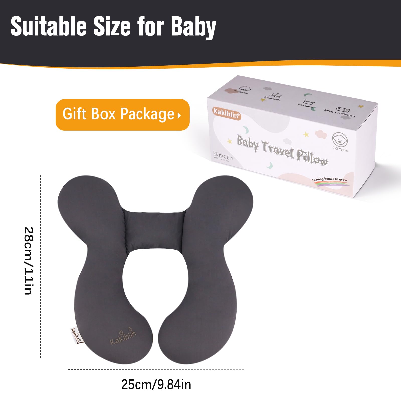 KAKIBLIN Baby Neck Pillow, Baby Support Pillow, Infant Neck Pillows