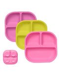 BABELIO Powerful Suction Plates for Baby & Toddler, 100% Food Grade Silicone, Divided, BPA Free, Microwave & Dishwasher Safe