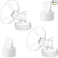 4pack Breast Pump Parts, 2pcs 22mm Flange and 2pcs Duckbill Valves for Spectra/Motif Luna/Amada MYA Breast pumps Parts, for Spectra S2 S1 9 Plus Parts, Replace to Spectra Flange Spectra Duckbill Valve