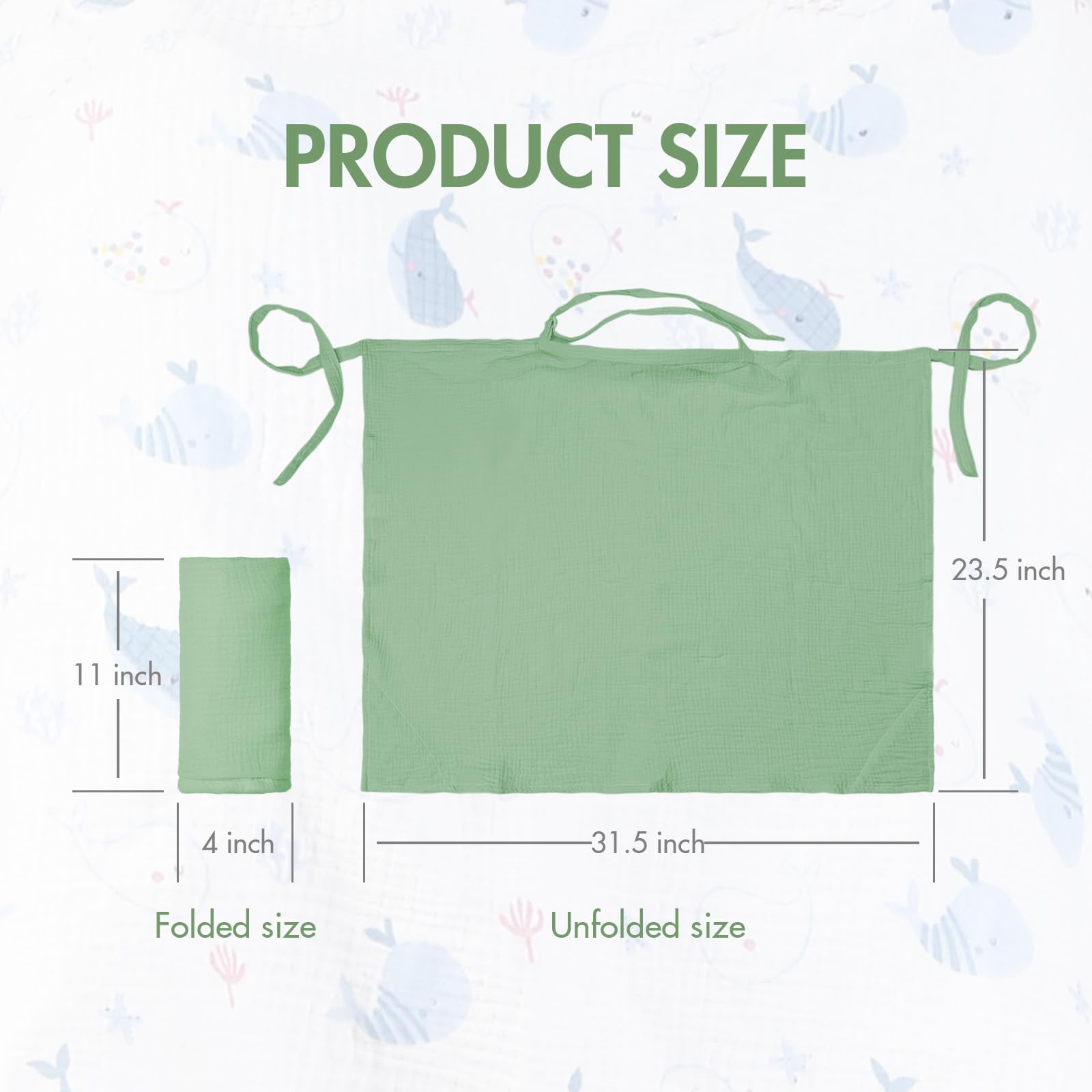 ANYEDDE 2-Pack Nursing Cover for Breastfeeding, Muslin Breastfeeding Covers